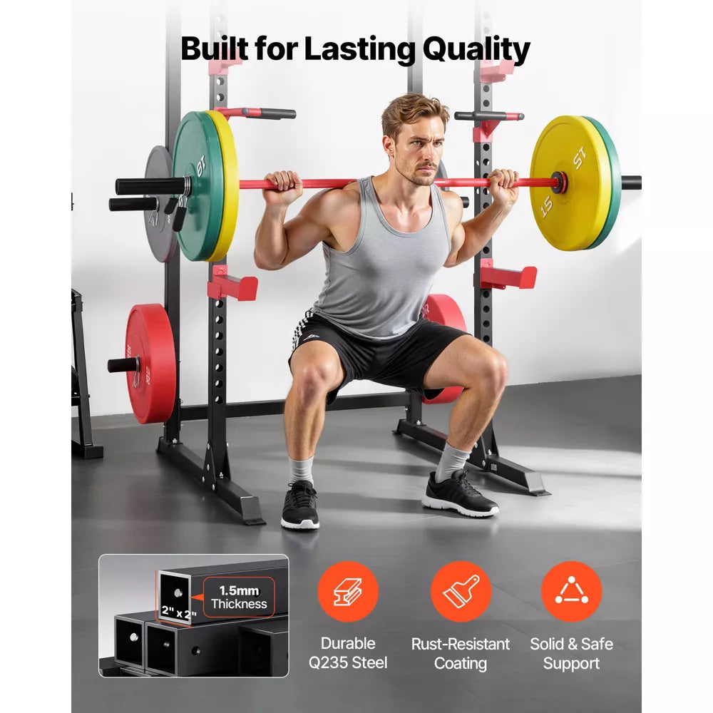 Multifunctional Power Rack - Adjustable J-Hooks