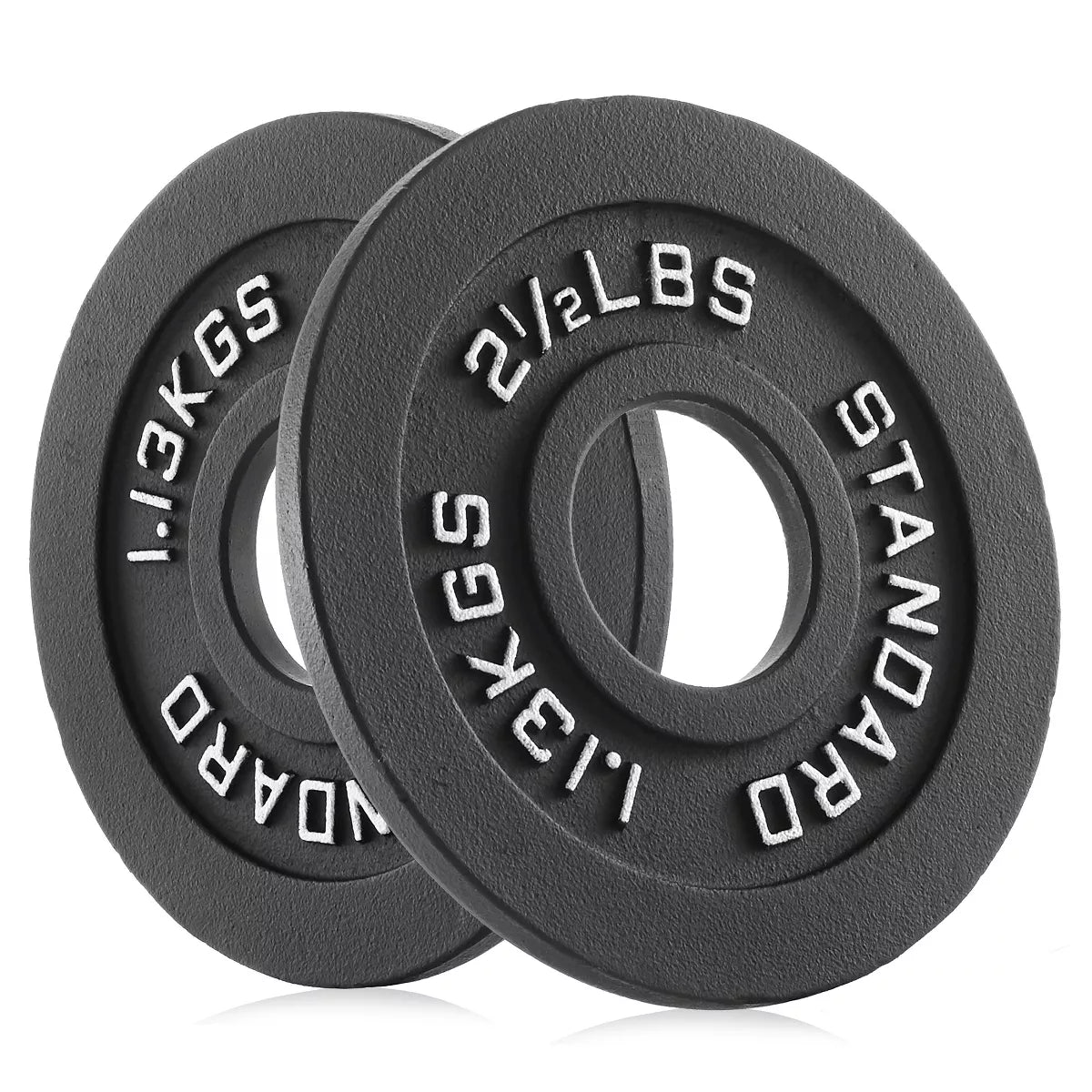 2.5lb cast iron 2-inch olympic weight plates set of 2 black matte coating for barbell