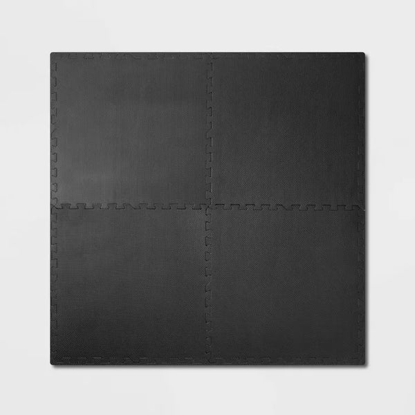 Interlocking EVA foam floor tiles 24x24 inch home gym flooring set of 4
