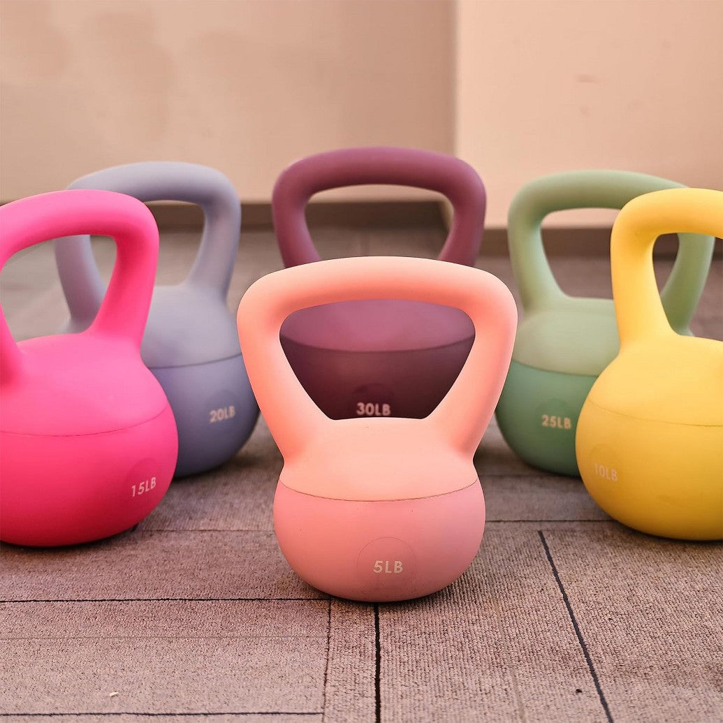 Soft Kettlebell 25lb - Ergonomic Grip, Green