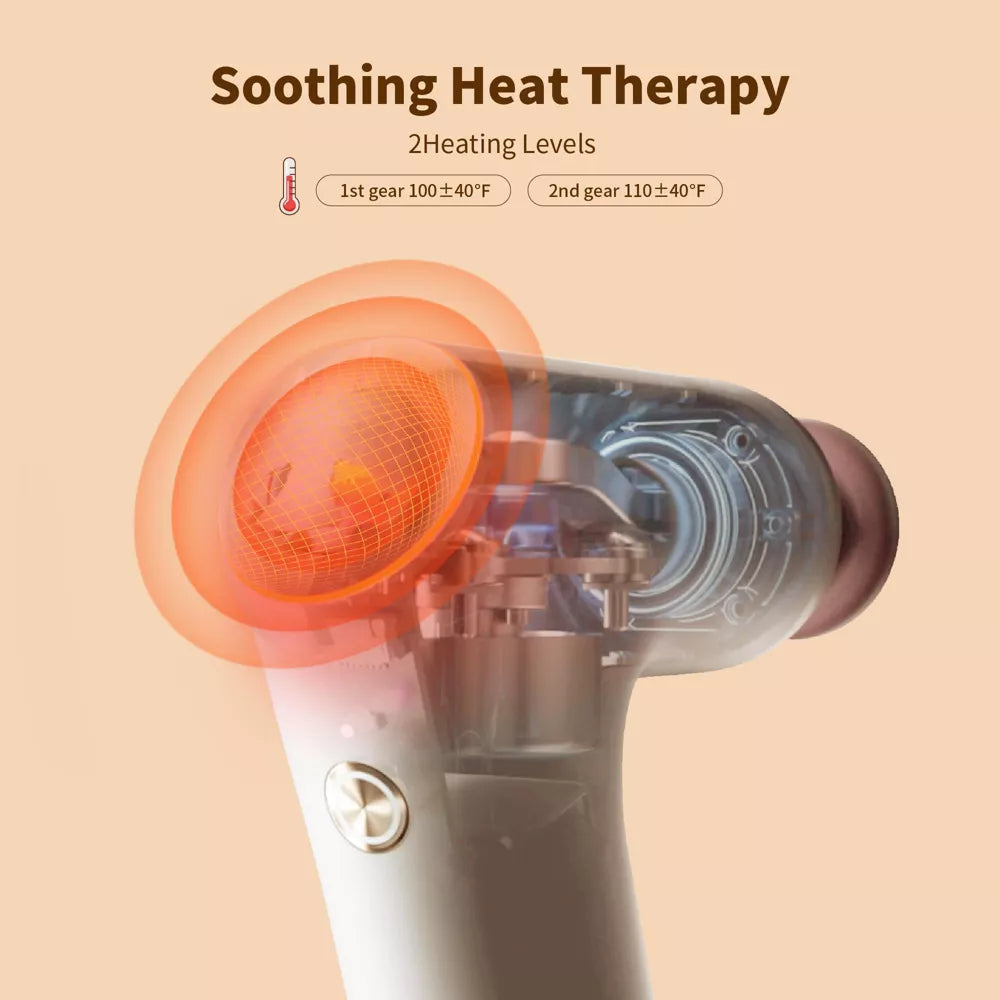 Massage Gun with Heat - Deep Tissue Pain Relief