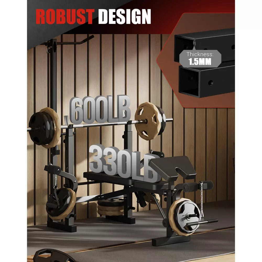 Adjustable Weight Bench Set - Foldable Rack Set