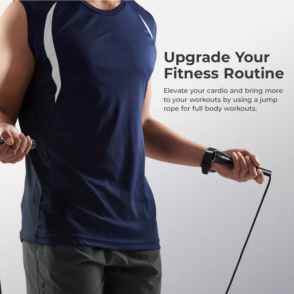 Lightweight Adjustable Jump Rope - Black