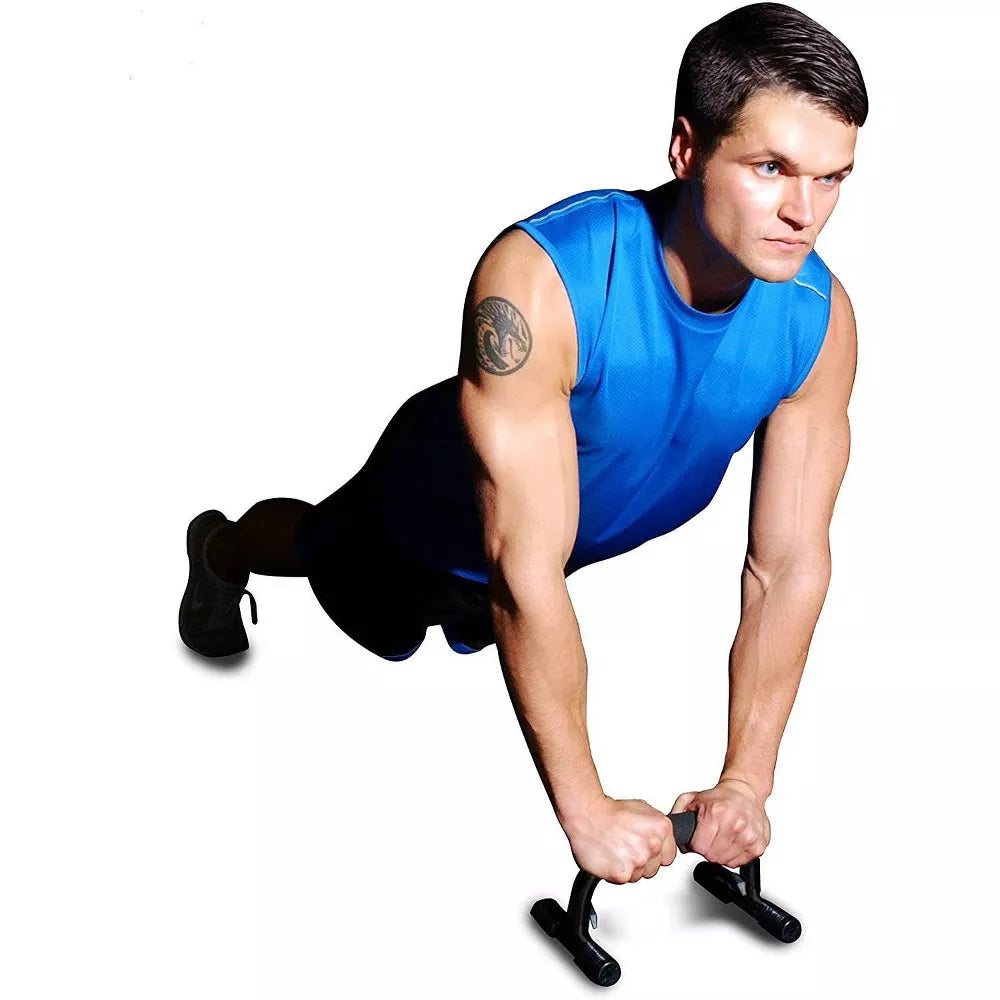 Push Up Bars - Black, Slip-Resistant Foam