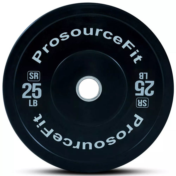 25lb solid rubber bumper plate with steel insert low bounce narrow design for olympic barbell