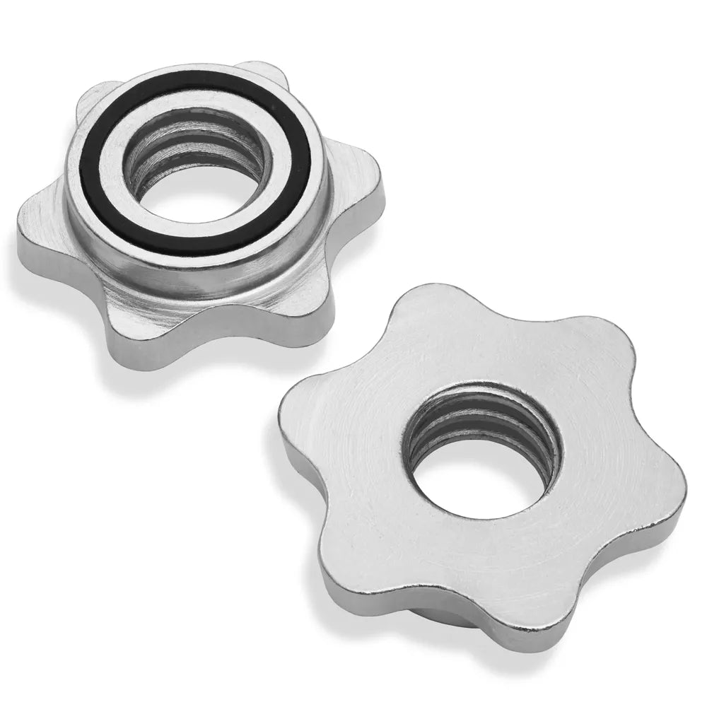 Threaded EZ Curl Bar - 1in with Star Collars