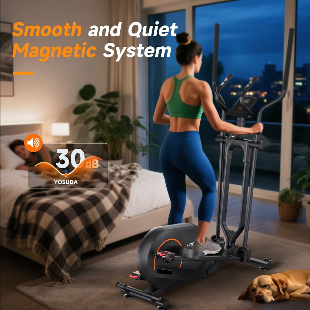 Foldable Magnetic Elliptical 350LB - 16 Levels