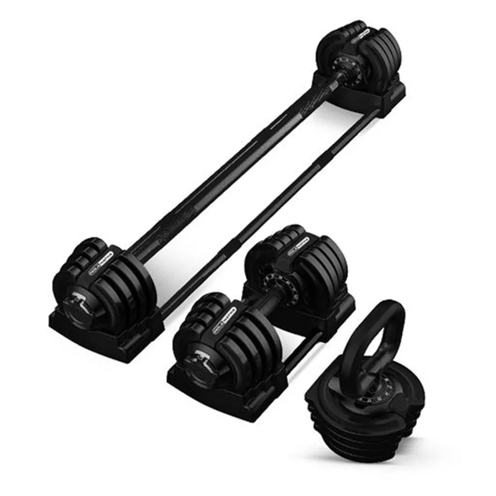 3-in-1 Multifunctional Dumbbell Set - Safety Lock