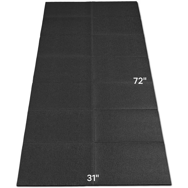 Foldable rubber treadmill mat non-slip floor protector for home gym equipment