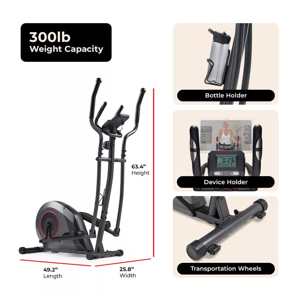 16-Level Smart Magnetic Elliptical Trainer