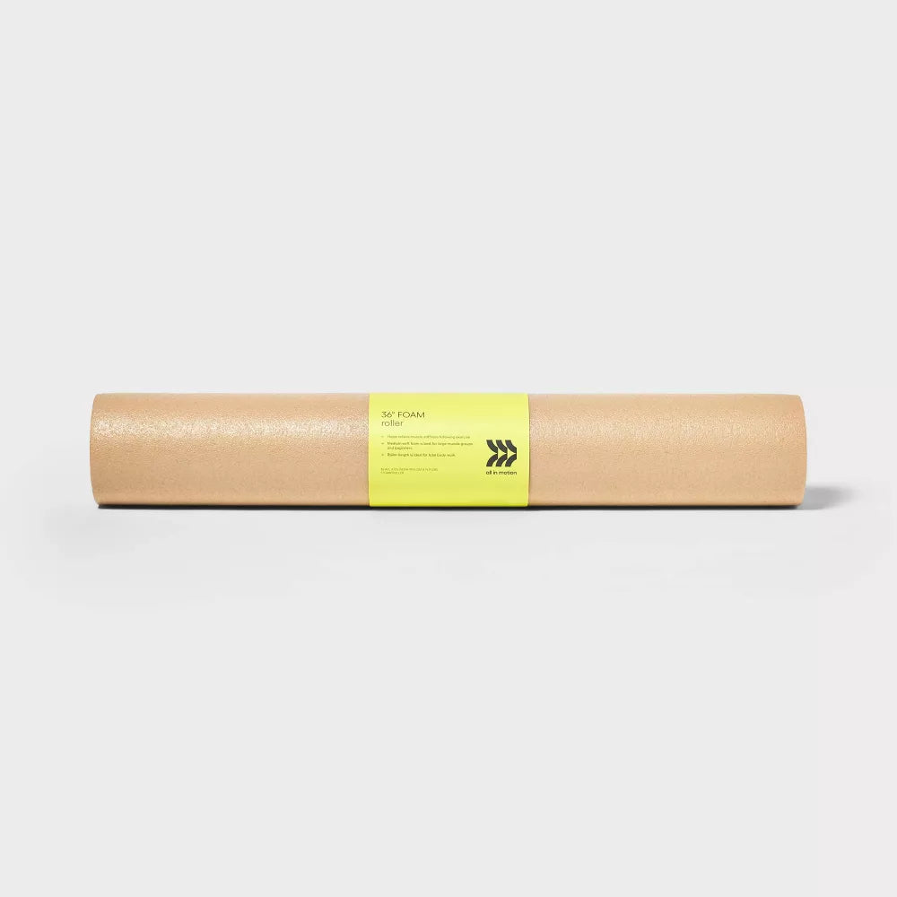36in Foam Roller - Beige, Whole Body Use