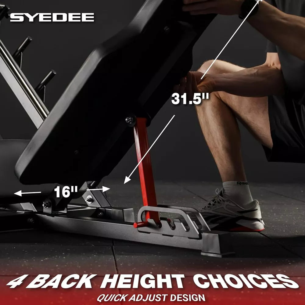 45 Degree Leg Press Machine - Heavy-Duty Steel