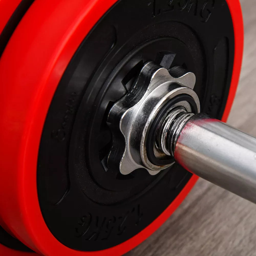 44lb Adjustable Dumbbell Set - 2-in-1 Barbell
