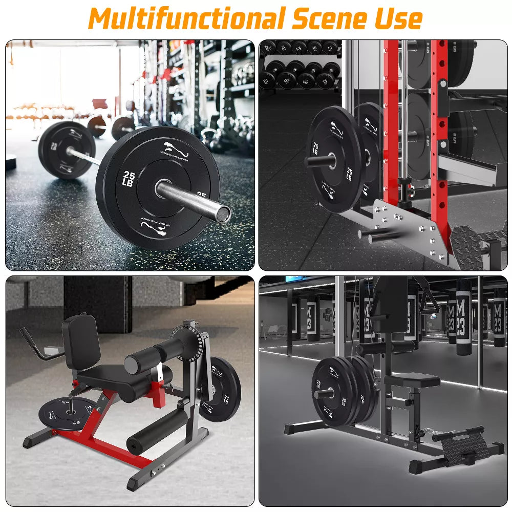 35LB Rubber Weight Plates - Steel Insert