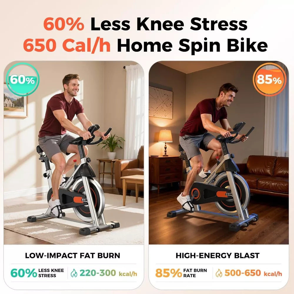 Stationary Exercise Bike 300LB - LCD Monitor
