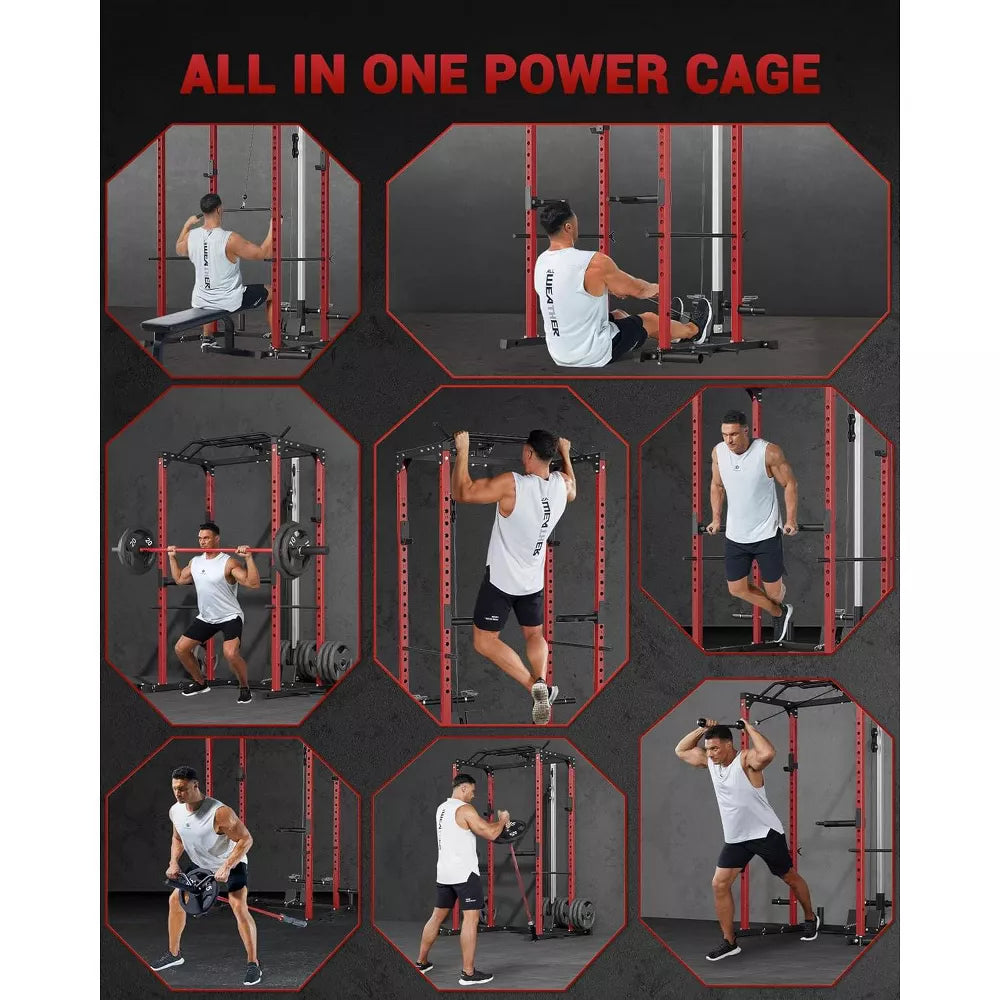 Power Cage 1200LBS - Pulley System & Pull-Up Bar