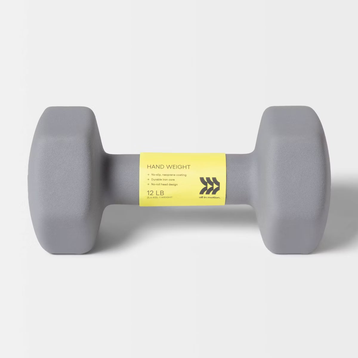Neoprene 12lb dumbbell hex head non-slip iron core hand weight for home gym