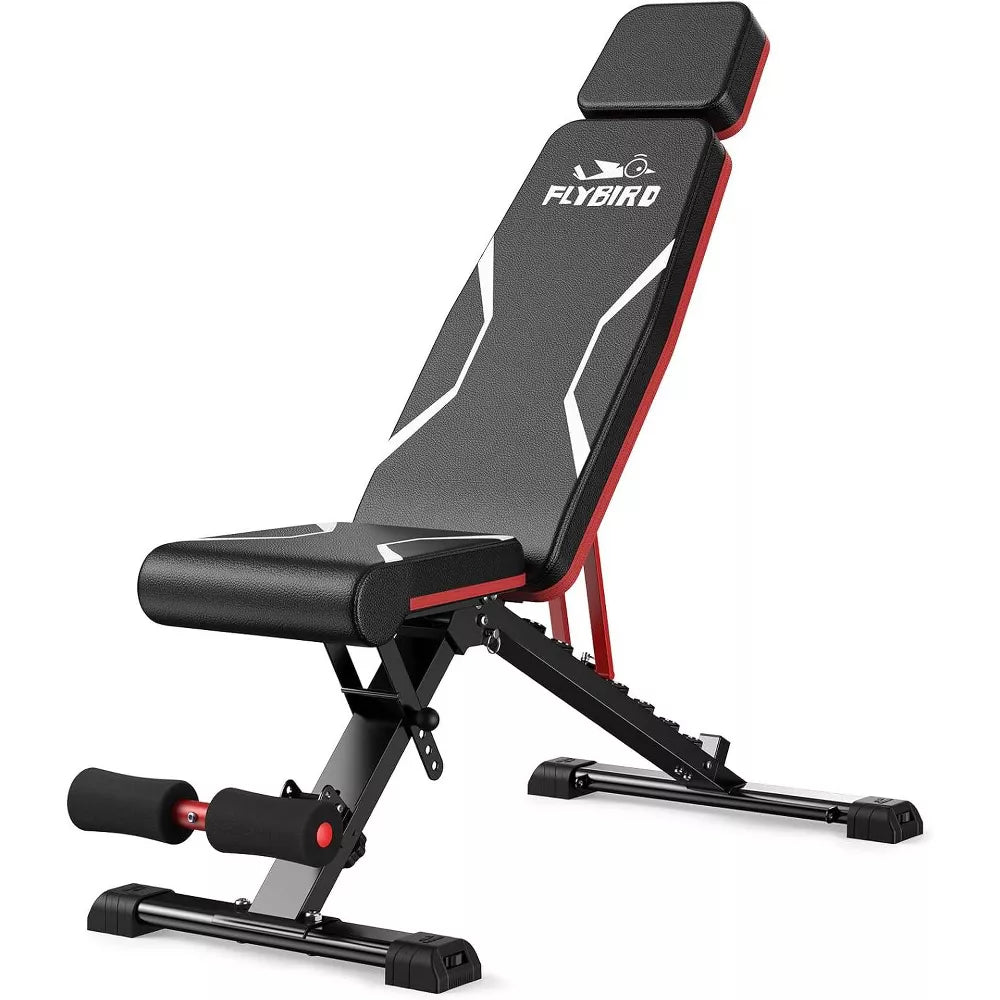 Adjustable Weight Bench 750LB - 5X Stable Design