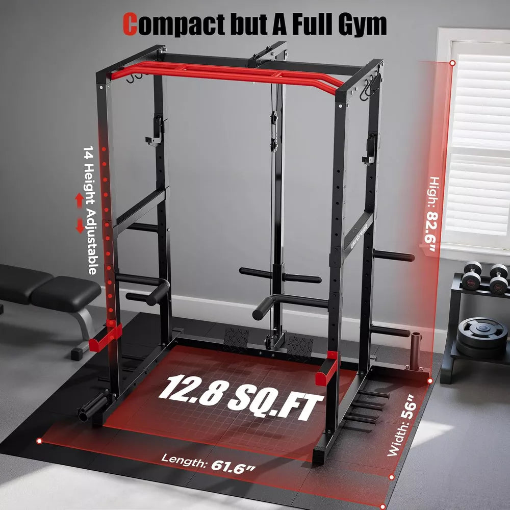 Multi-Functional Power Rack - Pulley System