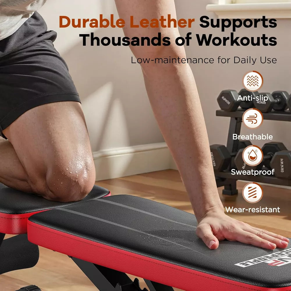 Adjustable Weight Bench 660LBS - 8 Backrests