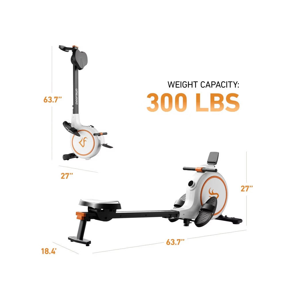 RW600 Smart Magnetic Rowing Machine - 32 Levels, Bluetooth