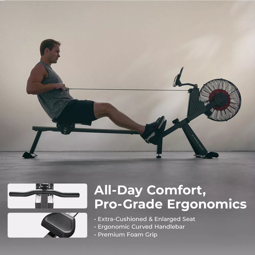 Premium Smart Foldable Rowing Machine - 16 Levels, Bluetooth