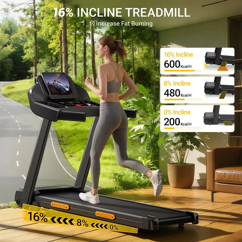 3.0HP Treadmill - 14% Incline, 360LB Capacity