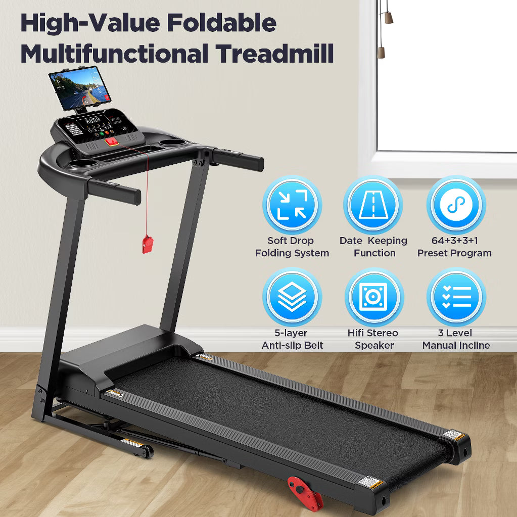 3.5HP Treadmill 350LB - 90% Pre-Assembled