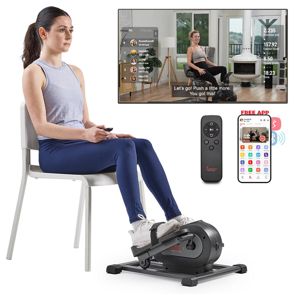 Under-Desk Motorized Mini Elliptical - 18-Level Speed