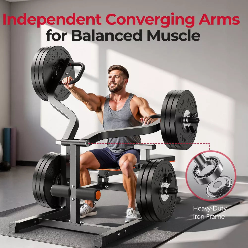 3-Grip Chest Press Machine 1250LB - Adjustable