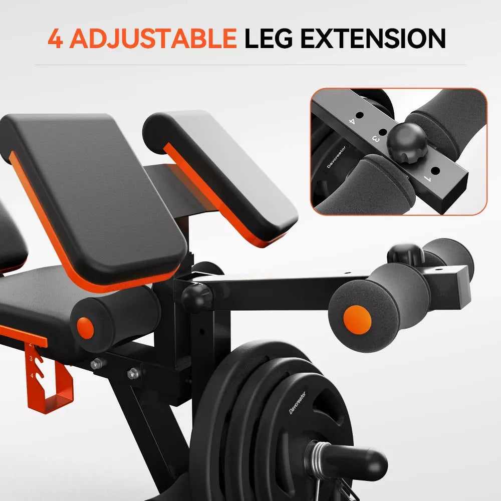 Preacher Curl & Leg Extension Bench - 6 Angles