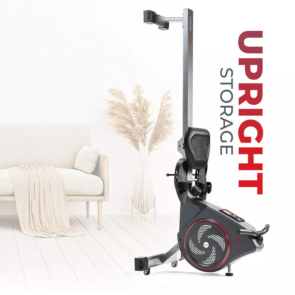 Air + Magnetic Rowing Machine - Dual-Resistance, Upright Storage