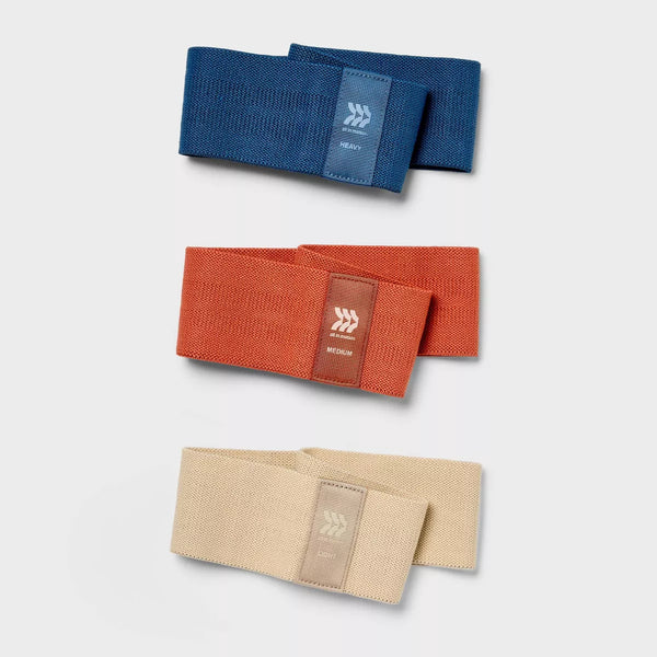 Fabric Round Hip Band Set - Polyester Rubber