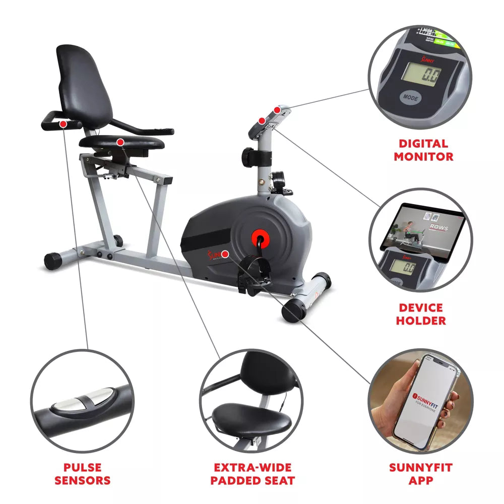 Magnetic Smart Recumbent Exercise Bike