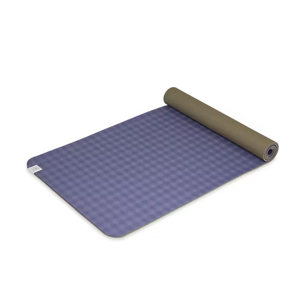 Gaiam Precision Grip purple yoga mat reversible dual non-slip 6mm PVC surface