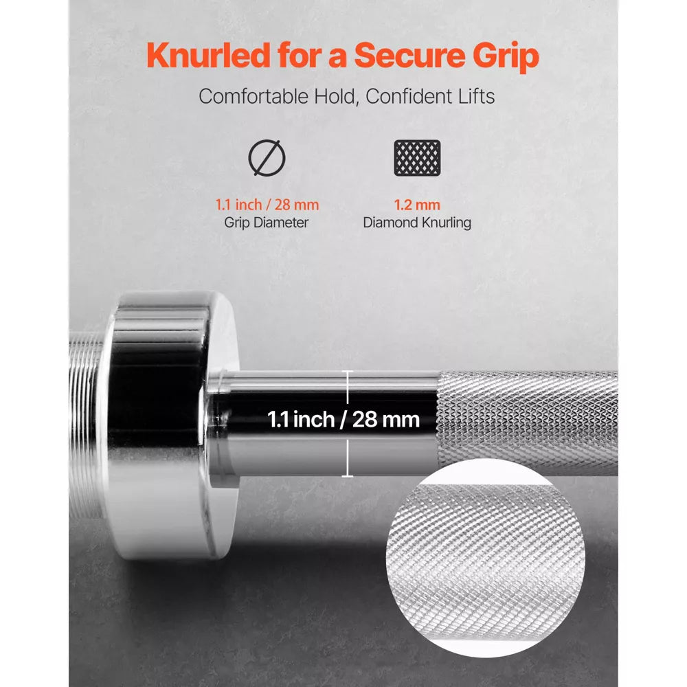 Olympic Barbell 6FT - Rotating Sleeves, 500LB