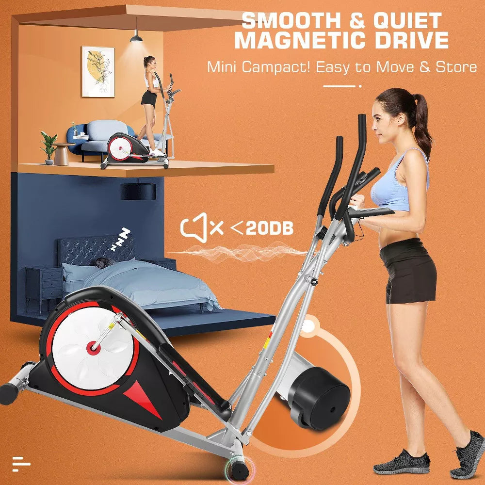 Ultra-Silent Elliptical 500LB - LCD Monitor, Gray