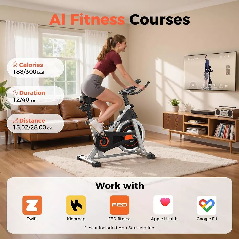 Magnetic Indoor Cycling Bike - App Connected