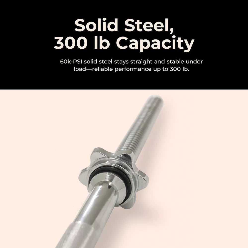 Standard Barbell 60in - Knurled Grip