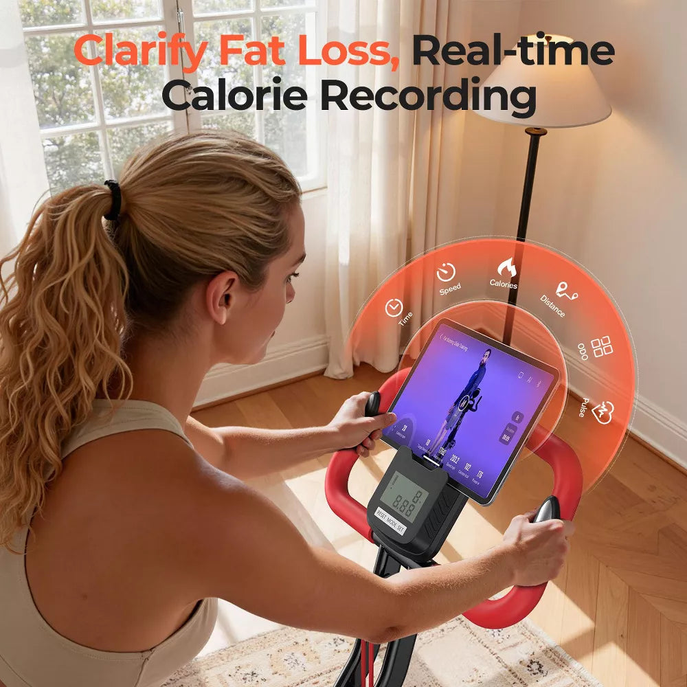 5-in-1 Folding Exercise Bike - Back Support