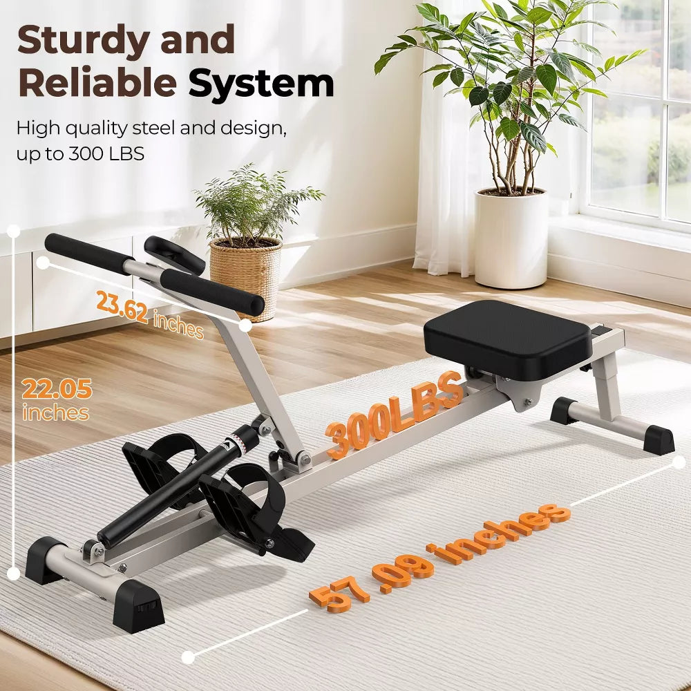Hydraulic Rowing Machine - 12 Adjustable Resistance Levels