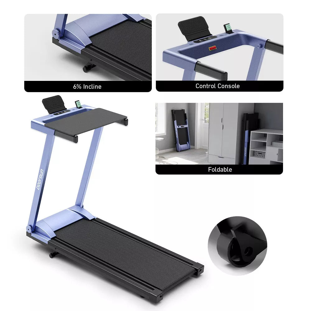 Incline Treadmill with Handrails - 0.6-7.5 MPH
