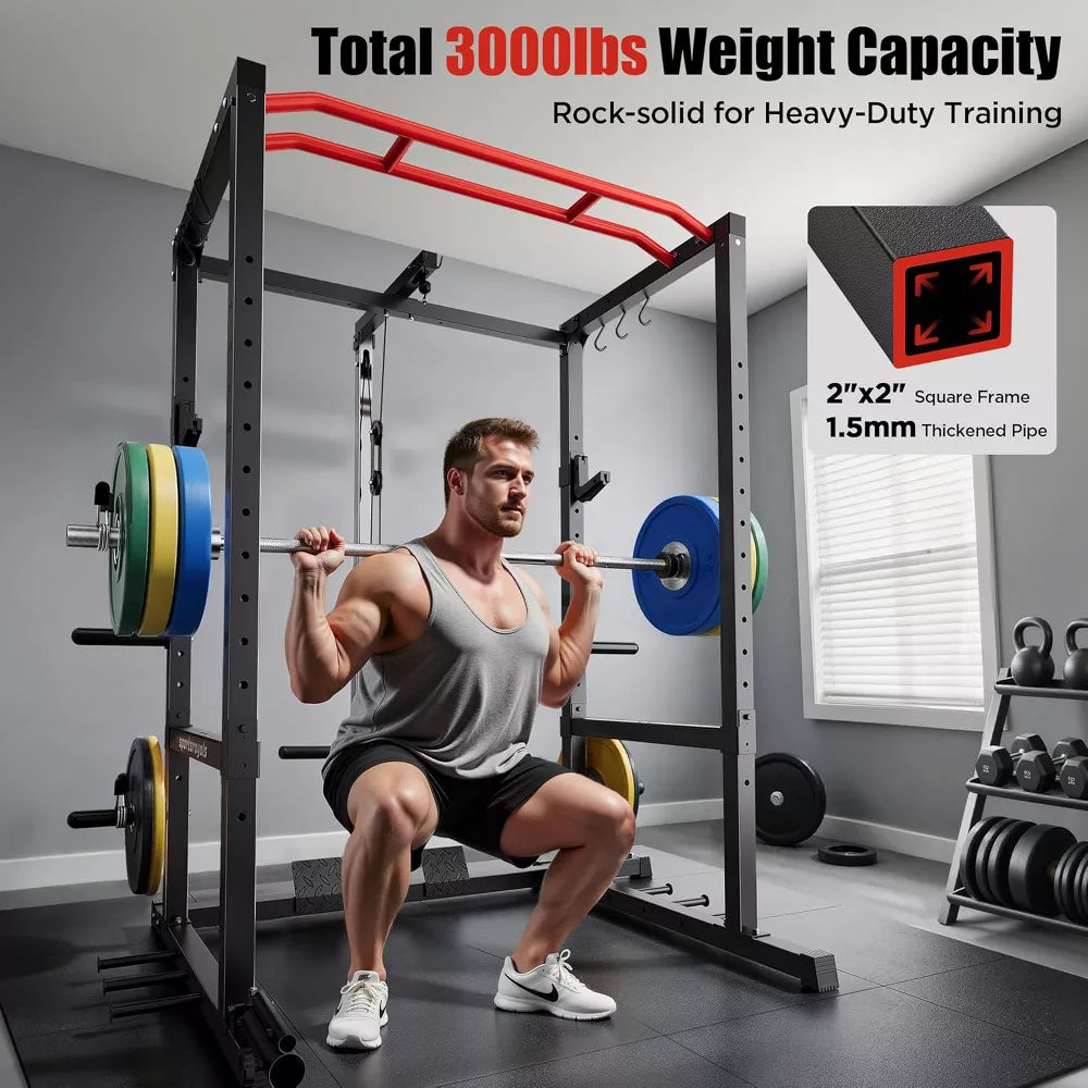 Multi-Functional Power Rack - Pulley System
