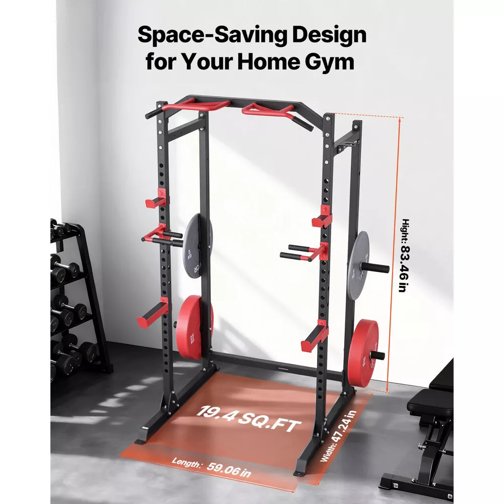 Multifunctional Power Rack - Adjustable J-Hooks