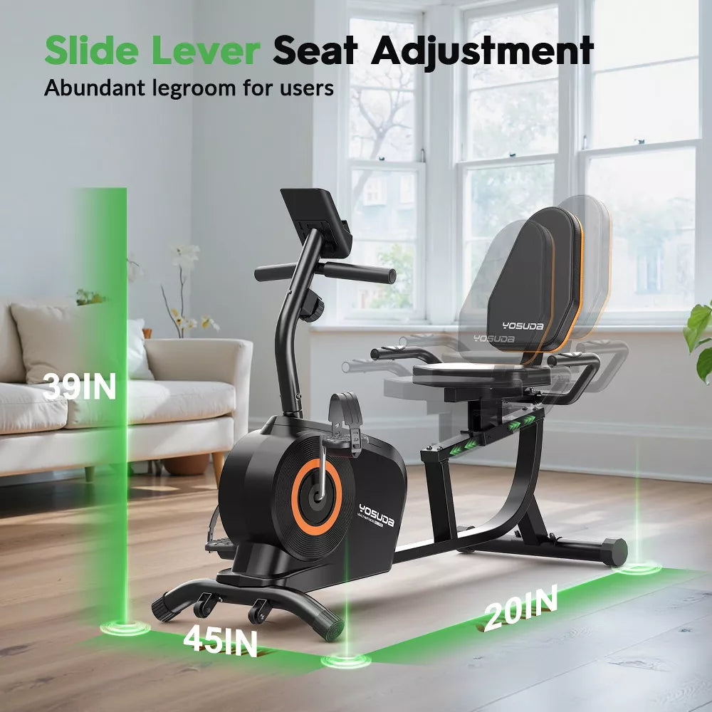 Recumbent Exercise Bike - Adjustable Seat