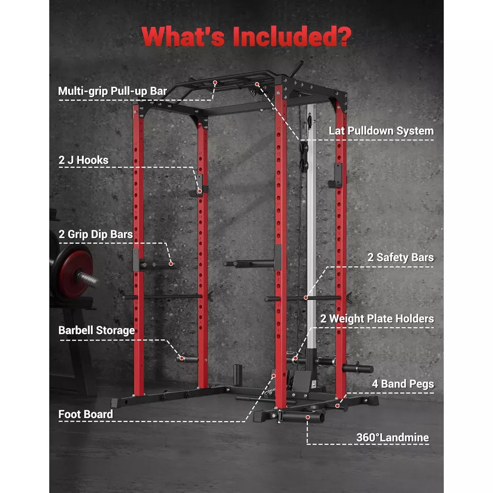 Power Cage 1200LBS - Pulley System & Pull-Up Bar