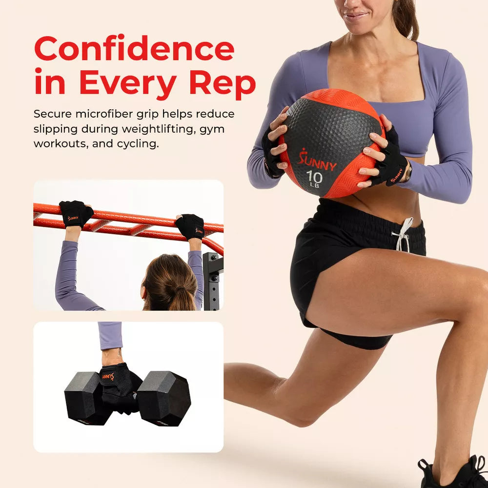 Weightlifting Gloves - Padded Palm, Wrist Support