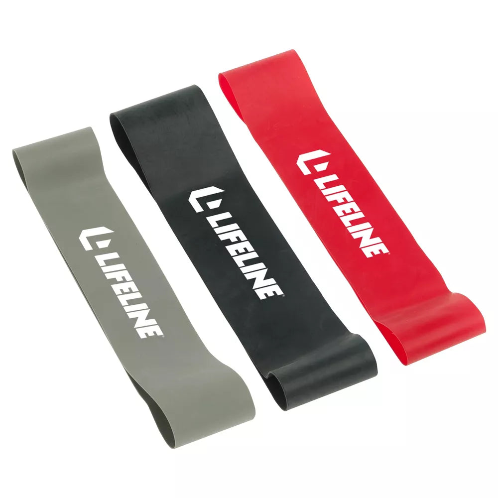 Flat Resistance Band Loops Kit - 3 Colors