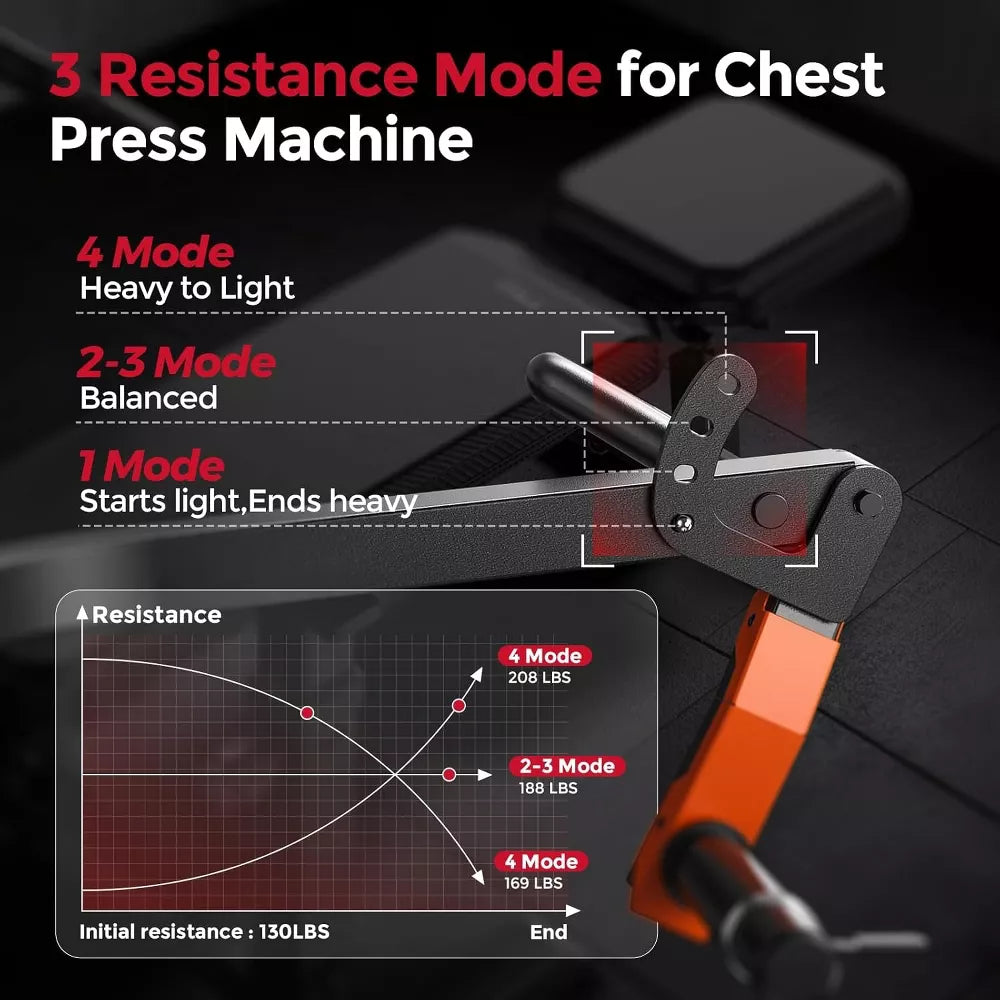 Chest Press Machine - Converging Arms, 4-Position