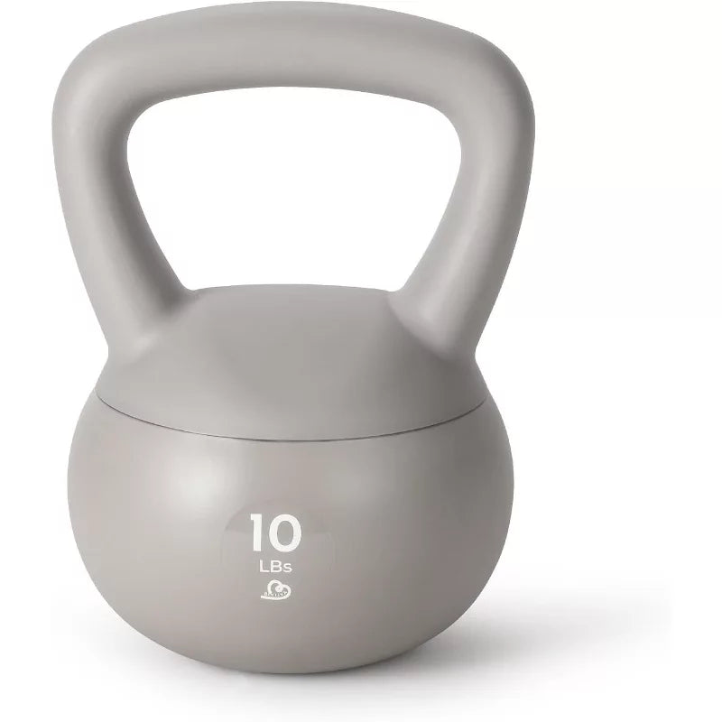 Soft sand-filled kettlebell set 5lb 10lb 15lb 20lb with shockproof base for home gym